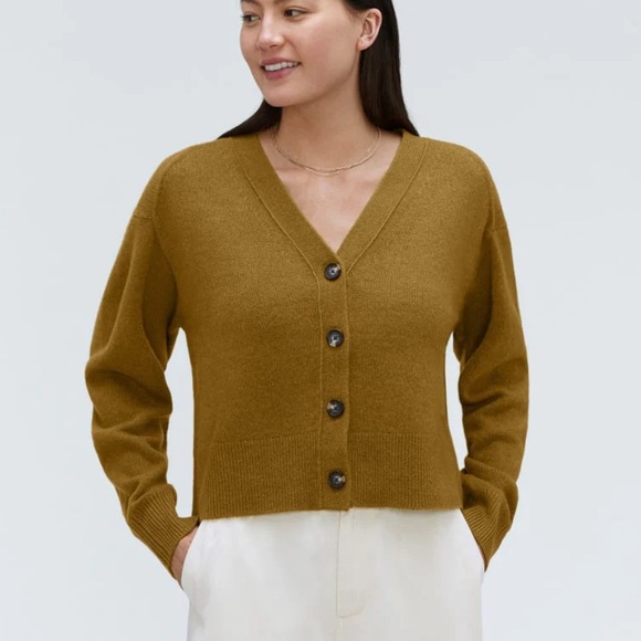Everlane The Cashmere Cardigan Tapenade XS - Picture 13 of 15